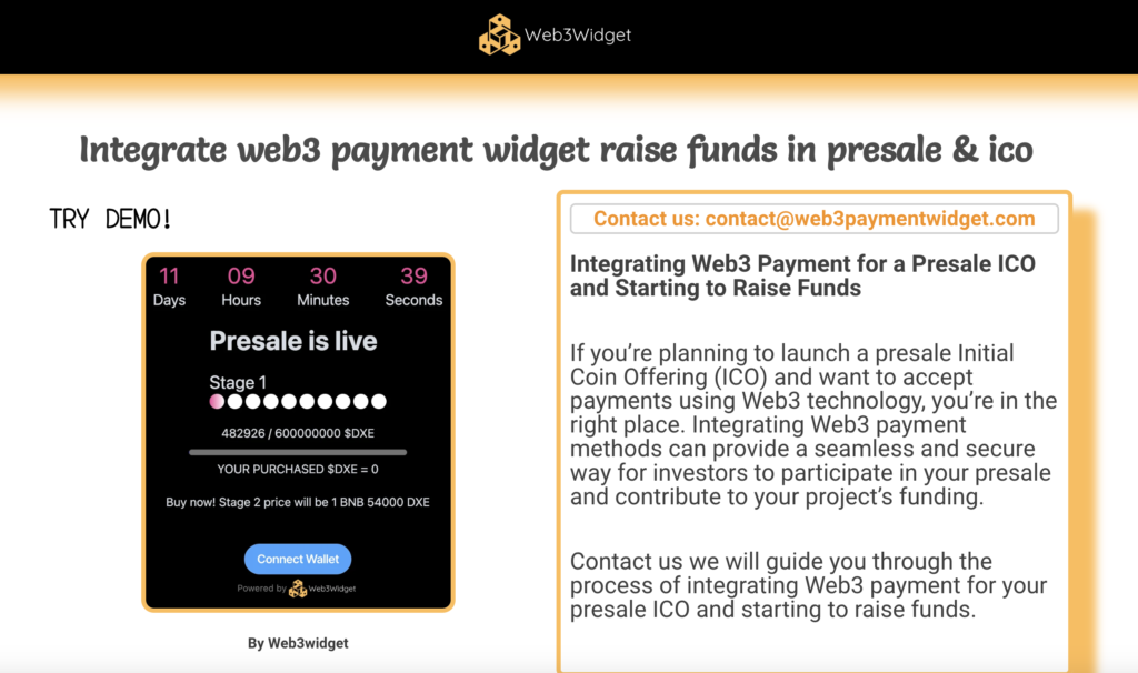 Integrating Web3 Payment for a Presale ICO and Starting to Raise Funds